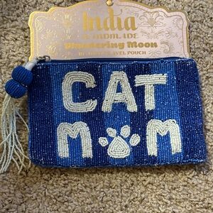 Blue Cat Mom Pouch